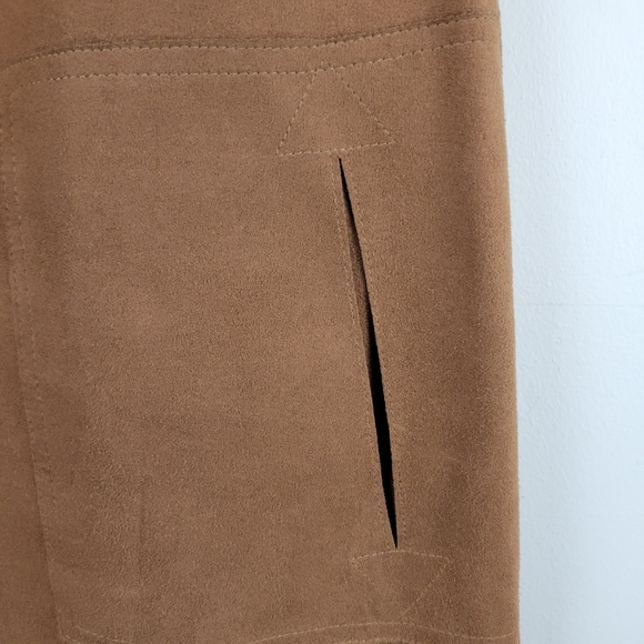 DEX | Faux Brown Suede Dress Size Small - Picture 8 of 9